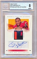 2004 Hot Prospects Michael Clayton RPA Patch Auto Rc #73 (037/350) BGS 8 - POP 2
