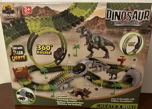 Dino Race Track Play Set Dinosaurs 360 Degrees Loop Car Vehicle  132 Track Piece - Picture 1 of 9