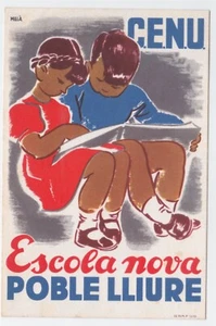 SPAIN SPANISH CIVIL WAR ORIGINAL REBUBLICAN PROPAGANDA CARD #4 - Picture 1 of 2