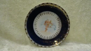 Victoria Austria neoklassizistische Cherubs Wolken Kobalt & Gold 7 3/8 Zoll Teller SCHÖN - Bild 1 von 6