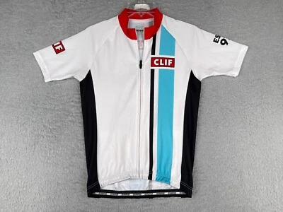 Capo Cycling Jersey Men Extra Small White Blue Full Zip Clif Bar Polyester Italy - Image 1 of 4