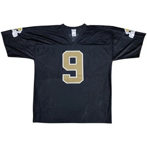 NFL Team Apparel New Orleans Saints #9 Drew Brees Jersey Mens XL Black & Gold - Picture 1 of 11