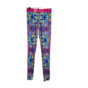 Ethika Leggings Stampa Floreale Tropicale Pantaloni Yoga Sportivi Multicolore M - Foto 1 di 7