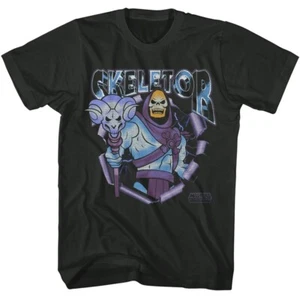 Masters of the Universe Mens T-Shirt SKELETOR BREAKTHROUGH New Black Cotton - Picture 1 of 3