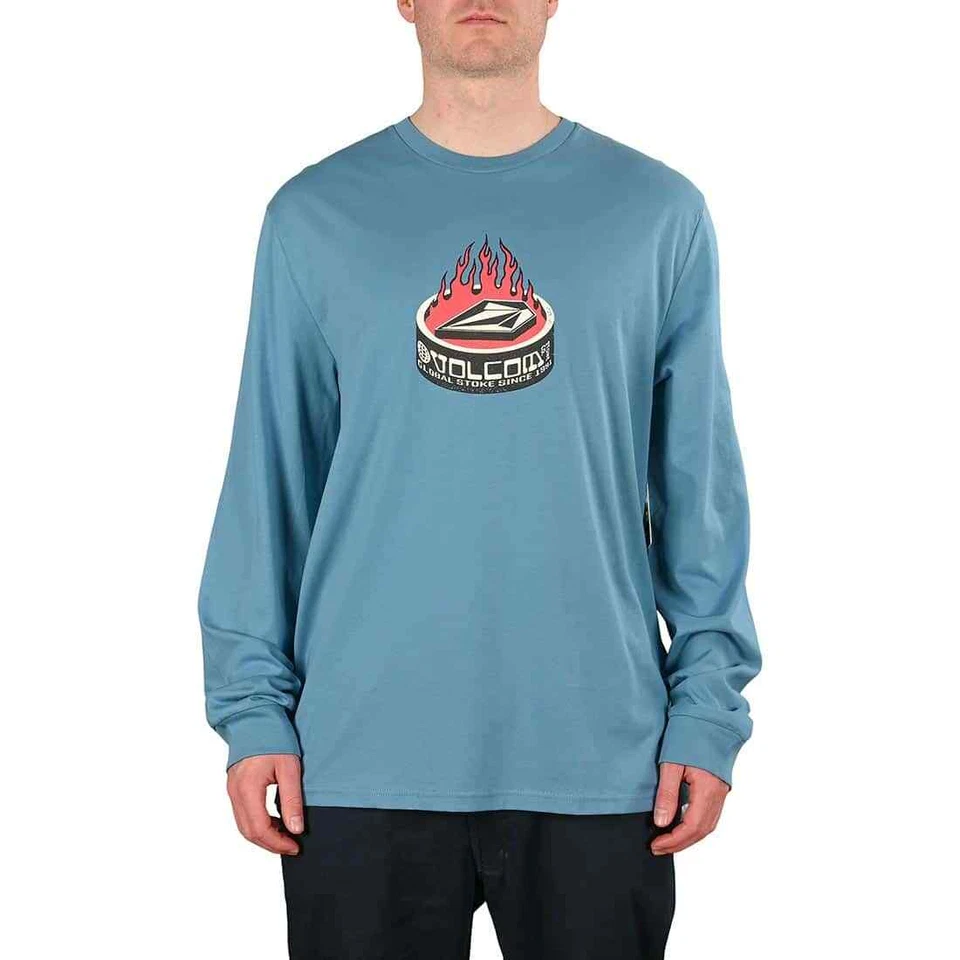 Volcom Atún Bsc L/S Camiseta - Niagara - Imagen 1 de 4