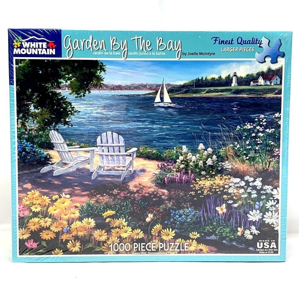 White Mountain Puzzles Garden by The Bay - 1000 Jigsaw Puzzle Toy Christmas Gift