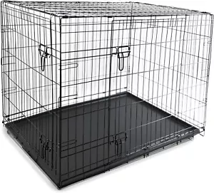 Dog Crate/Cage with Tray Durable, Foldable Dog Cage with Double Doors - Picture 1 of 43