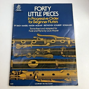 Forty Little Pieces in Progressive Order Book for Beginner Flutists Piano Accomp - Picture 1 of 3