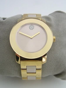 MOVADO BOLD WOMENS WATCH 3600104 STAINLESS STEEL GOLD SWISS GENUINE - Picture 1 of 10