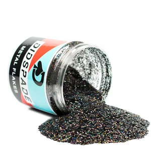 6oz Black Magic 0.015 Black Holographic Metal Flake - Solvent Resistant Glitter - Picture 1 of 4