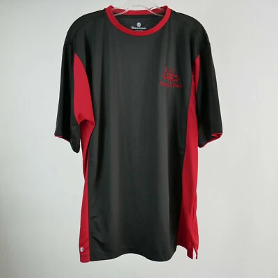 Pulôver Holloway XL camisa preta vermelha bordada atletismo P/S - Imagem 1 de 4