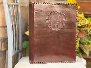 13 " Cuir 3 Classeur Grimoire Cuir Relieur Housse Notebook Bureau Dossier - Photo 1/6