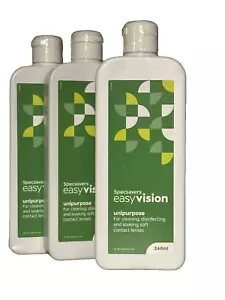 3 x 240ml SPECSAVERS CONTACT LENS Easy Vision UNI PURPOSE SOLUTION - Long Expiry - Picture 1 of 2