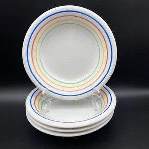 *RARO Pier 1 Importa Zuppa Arcobaleno/Ciotole Cereali Multi Righe, Italia - SET DI 4 - Foto 1 di 11