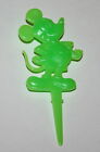 Vintage Plastic Green Mickey Mouse Disney Cup Cake Topper Decoration 1960s NOS