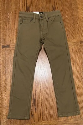 Lee прямой крой темно желтовато-коричневый флис скрепленный мальчиков джинсы размер 6 новый - Изображение 1 из 4