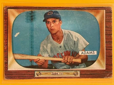 1955 Bowman Bobby Adams #118 Vintage Baseball Cincinnati Redlegs - Image 1 of 2