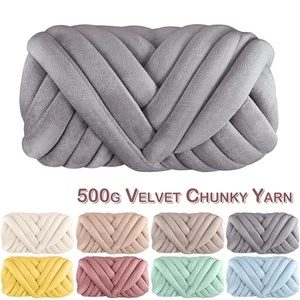 500g DIY Soft Chunky Bulky Roving Wollgarn Thick Extremer Strickarm Arm Stricken - Bild 1 von 17