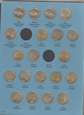 Starter Set of 48 Buffalo Nickels in New Whitman Folder - Free Shipping- A290 - Image 1 of 3