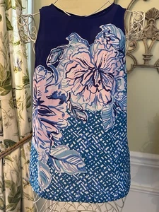 Camiseta sin mangas Lily Pulitzer X pequeña 100 % poliéster floral - Imagen 1 de 3
