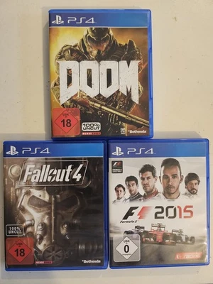 Sony PlayStation 4 PS4 Spiele Bundle (Doom,Fall Out 4, F1 Racing) Spielesammlung - Bild 1 von 4