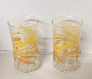 Libbey Golden Wheat 10 Unzen Unzen Trinkgläser 5,25" T 4er Set MCM 70er Jahre - Bild 1 von 5