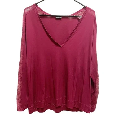 Juego de Pijama LA PERLA Granate Lujo Modal Súper Suave Ligero Mediano Foto 1 de 4