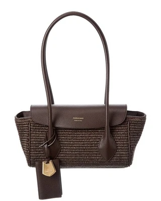 Bolso de mano Ferragamo East-West de cuero marrón para mujer Foto 1 de 4