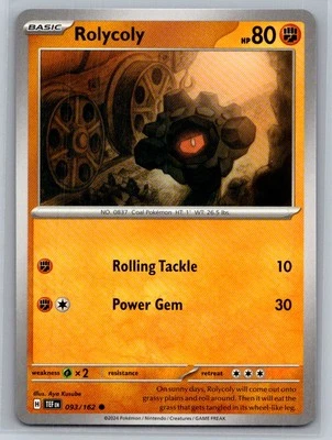Rolycoly #093/162 SV05: Temporal Forces Common - Pokemon Cards AA4 - Image 1 of 2
