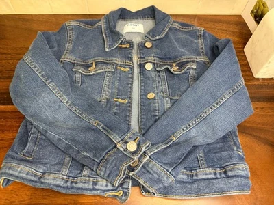 Chaqueta vaquera antigua azul marino oscura para niñas lateral mediana (8-10) en excelente estado Foto 1 de 4