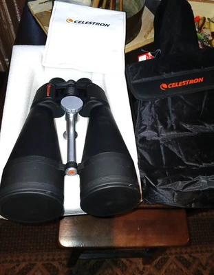 Celestron Skymaster 20x80 Binoculars w/ Tripod Adapter Straps and Carrying Case - Image 1 of 4