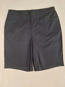 Denim & Co. Damen XL schwarz Shorts "How Timeless" Bermuda Stretch Taschen D&Co - Bild 1 von 9