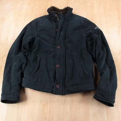 De colección Y2K Abercrombie Imitación Piel Forrada Ejército Militar Chaqueta de Campo NIÑOS NIÑOS JÓVENES XL Foto 1 de 4