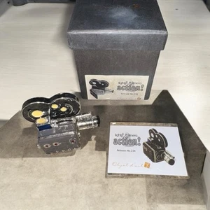 Objet D’Art #234 LIGHTS CAMERA ACTION Vtg Movie Blinged Hinged Trinket Box - Picture 1 of 6