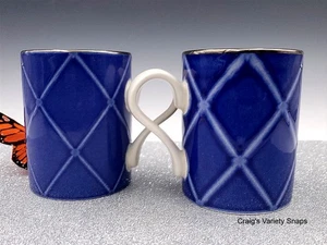 Tazas cárdigan Arthur Wood hueso cobalto con detalles de platino - Stoke On Trent - Imagen 1 de 18