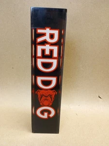 Red Dog Beer Three-Sided Bulldog Logo Beer Tap Handle 7 1/2” Tall - Picture 1 of 4