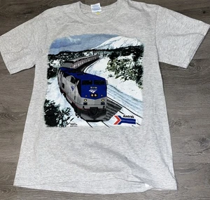Amtrak T-Shirt Youth Boy Large Graphic Print White - Picture 1 of 2