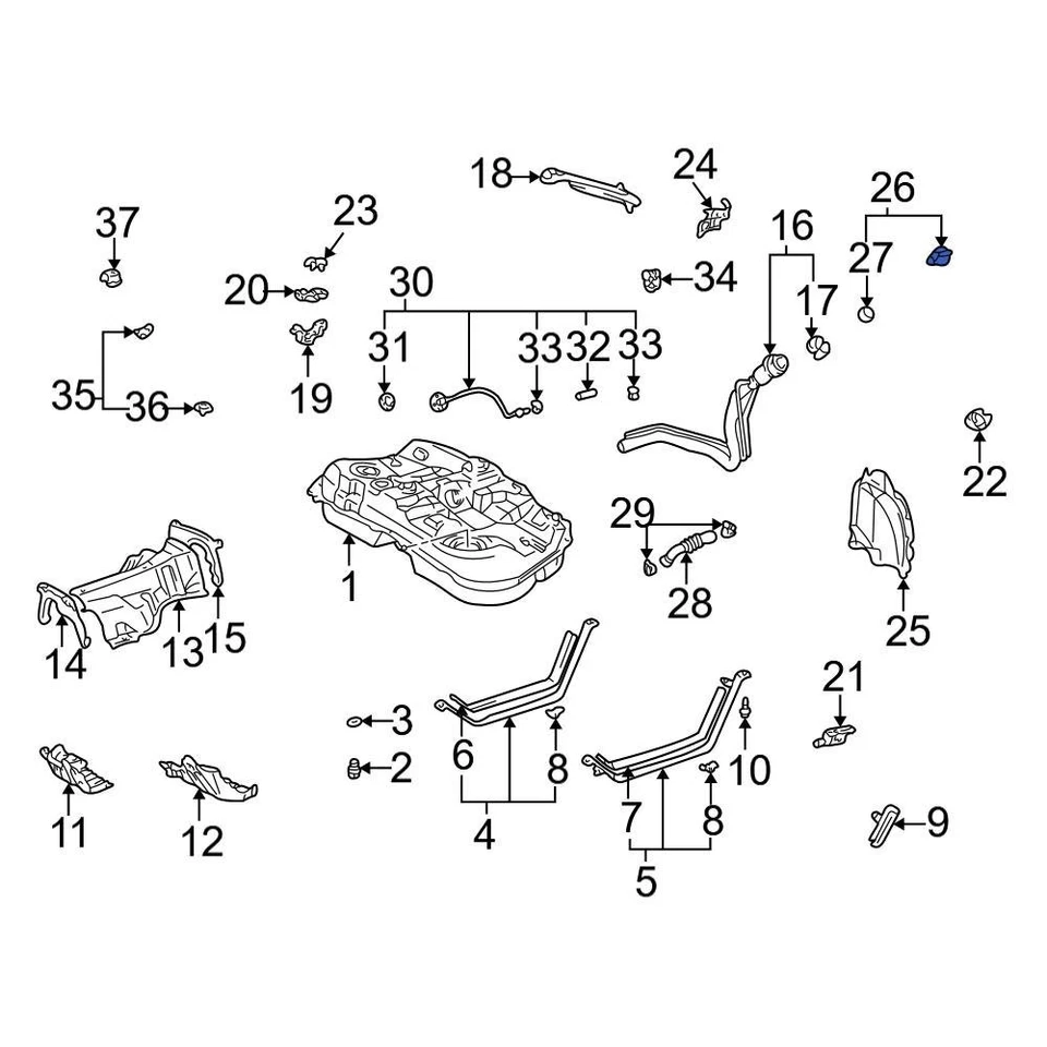 For Toyota Tacoma 2002-2004 Toyota 7730053010 Fuel Tank Cap - Изображение 1 из 4
