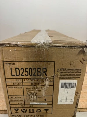 Elegante Iluminación LD2502BR Mera 3 Luces 38" Ancho Lámpara Lineal, Latón *LEER* Foto 1 de 4