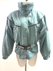OBERMEYER Women's Blue Green ERIKA Ski Jacket Thermolite Parka Size 10 - Picture 1 of 7