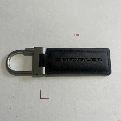 Llavero Chrysler de cuero negro Foto 1 de 4