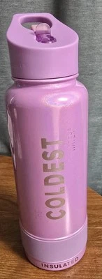 Coldest 40 oz Sports Insulated Water Bottle Saturns Moon Purple Glitter Color - Image 1 of 4