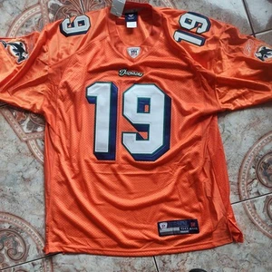 Vtg -Miami Dolphins Brandon Marshall #19 Reebok/On Field Authentic NFL Jersey - Picture 1 of 2