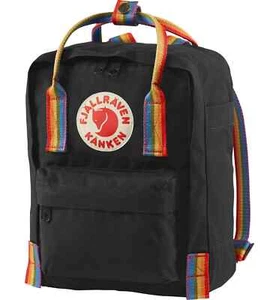 Fjällräven X5306 Unisex Black Kånken Rainbow Mini Backpack - Picture 1 of 4