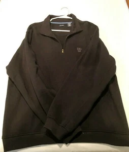 SUDADERA JERSEY IZOD NEGRA MEDIA CREMALLERA LIGERAMENTE USADA (XL) - Imagen 1 de 4