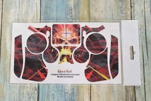 PS4 Aufkleber Vinyl Skin Sticker für Playstation 4 Controller Red Skull - Bild 1 von 2