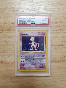 Pokemon PSA 8 NM-MINT 1999 Mewtwo Base Set 1999-2000 4th Print Holo Card - Picture 1 of 2
