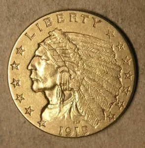$2.50 1915 Indian Head Gold Quarter Eagle XF * AvenueCoin - Picture 1 of 2