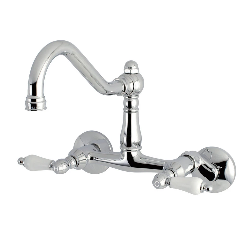 Kingston Brass KS3221PL Vintage Classic Wall Mounted Kitchen Faucet