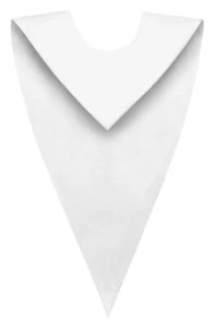 Estola de coro para niños blanca con cuello en V - Imagen 1 de 2